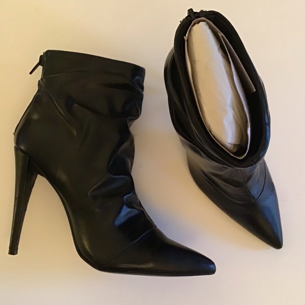 Black Ankle Boots 4.5 Inch Heel